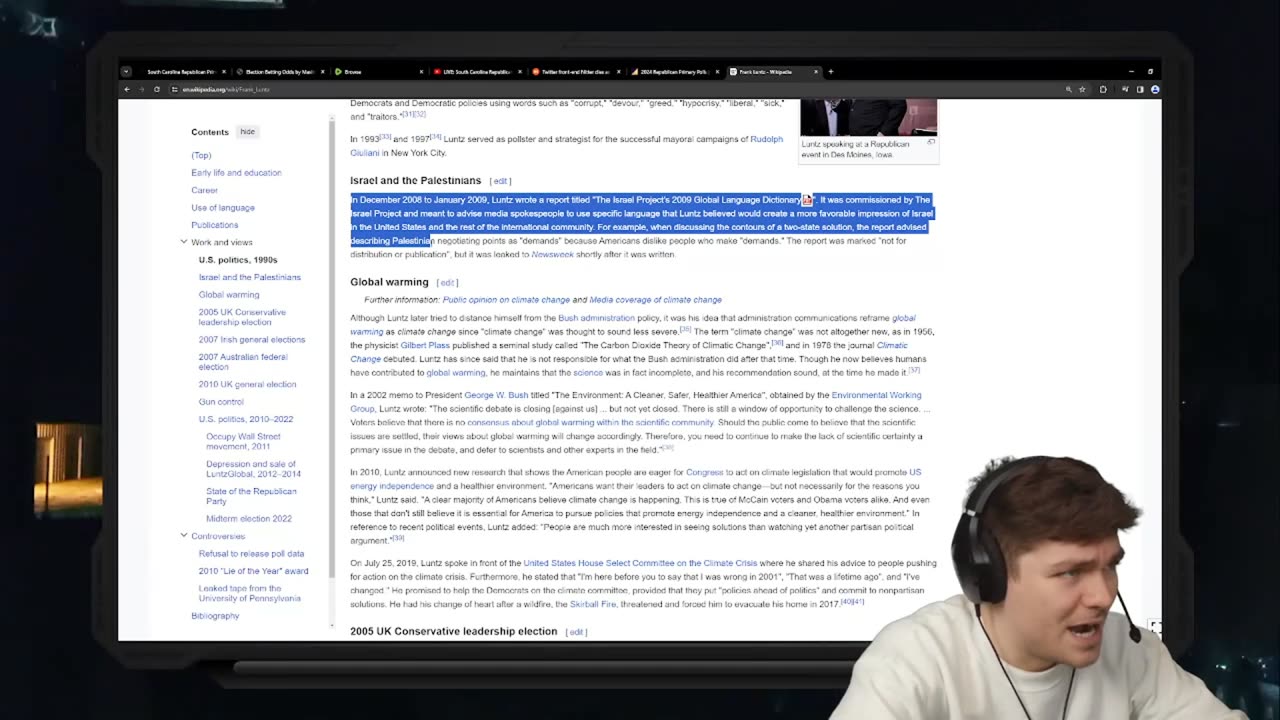 Nick Fuentes on Frank Luntz desperately wanting the GOP to return to pre Trump Republicanism