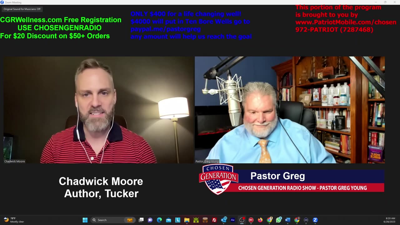 "Tucker" The Authorized Biography Chadwick Moore joins Pastor Greg to Dicuss