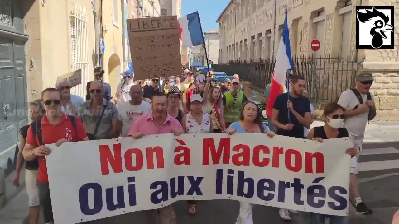 Cavaillon, France: Vaccine Passport Protests August 21, 2021