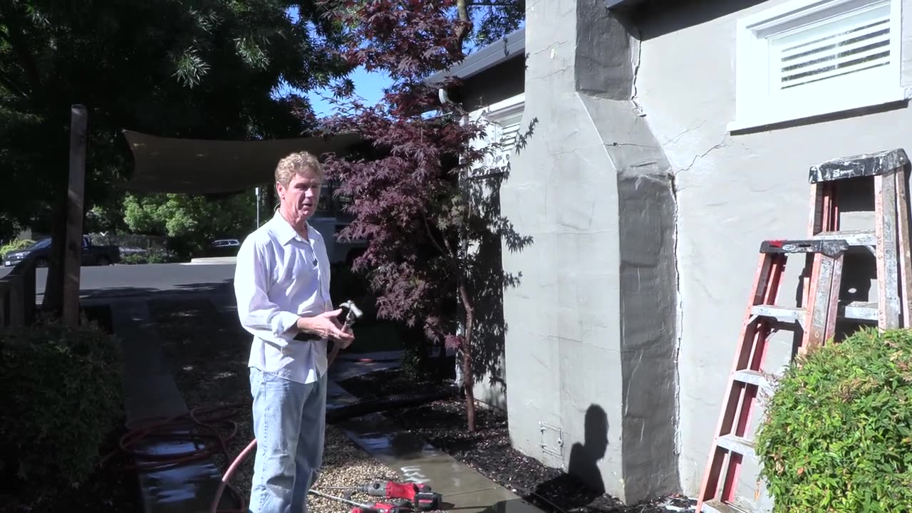 How to repair cracked stucco chimneys.