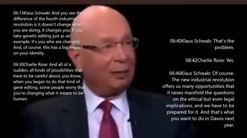 Klaus Schwab: "it isnt the change of your habits - It changes "You" by changing genetic editing"