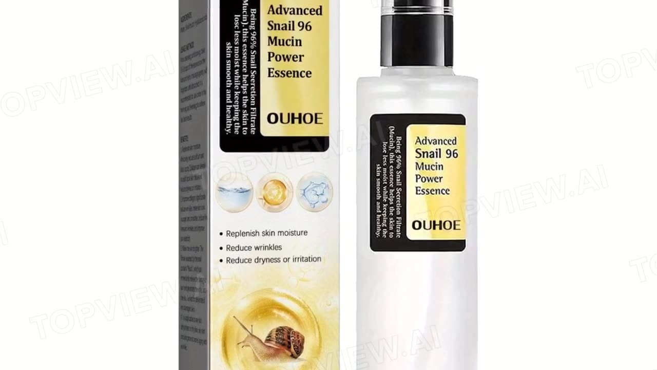 OUHOE Advanced Snail Mucin Essence 96% – Hydrating Anti-Aging Serum.#viral.#prduct