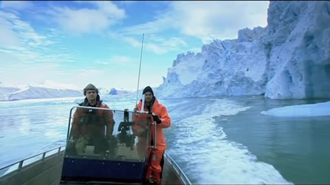 Arctic Glacier collapses . Too close for comfort