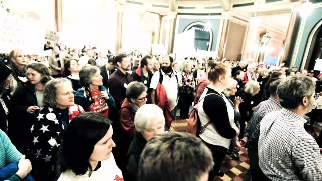 Jeff Shipley at October 28, 2021 Des Moines, Iowa Capitol Vaccine Protest