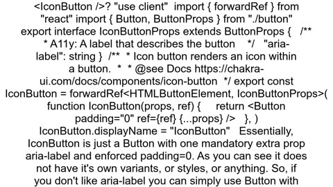 Chakra ui typescript enforces arialabel for iconbutton how to turn off