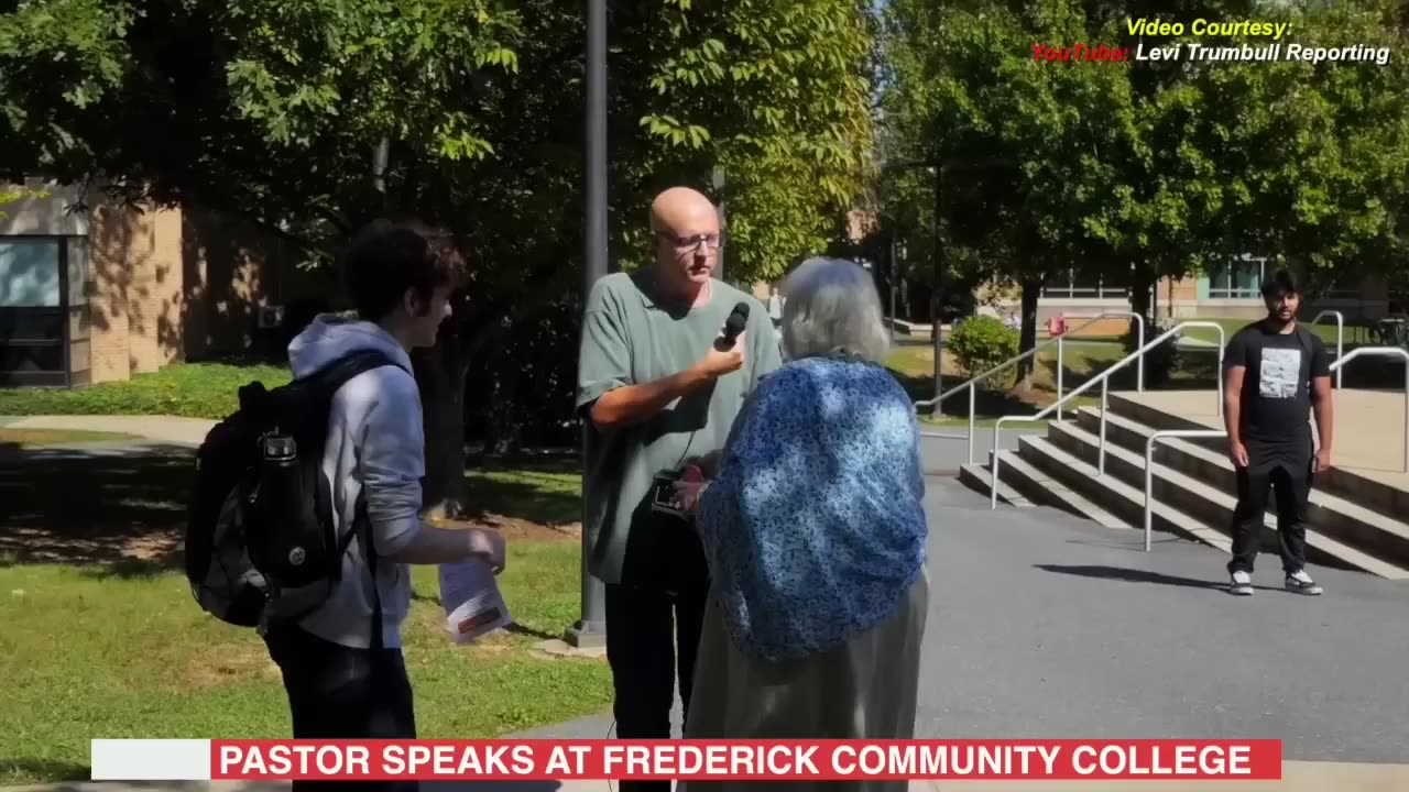 PREECHER REMOVED FROM PUBIC PROPERTY FOR TALKING ABOUT JESUS ON CAMPUS-7 POLICE!!! 3018462441 CALL!!