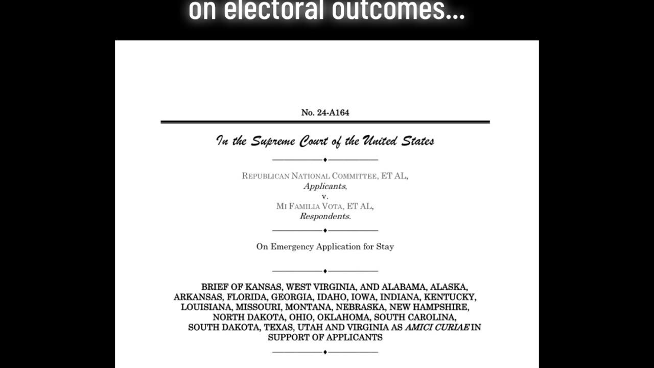 BREAKING🚨: 24 states filed Brief to SCOTUS, re existing AZ law req PROOF OF CITIZENSHIP to vote