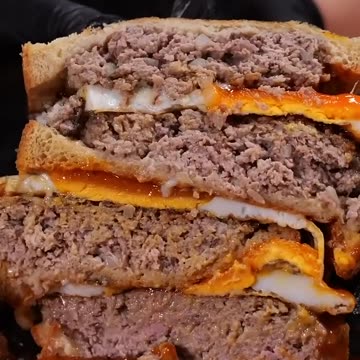 Hamburger steak sandwich ~(BayashiTV)