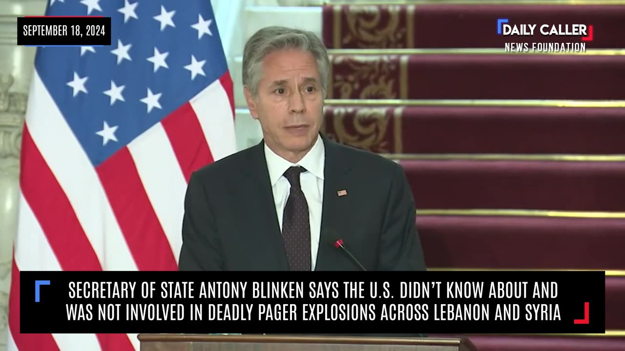 Secretary Blinken Says U.S. Wasn't Involved In Deadly Pager Explosions In Lebanon