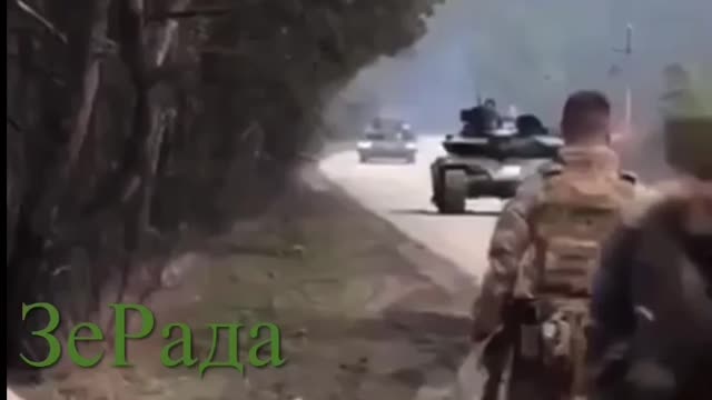 Russian Tank Fires Main Gun Into Squad Of Ukrainian Troops?!?!