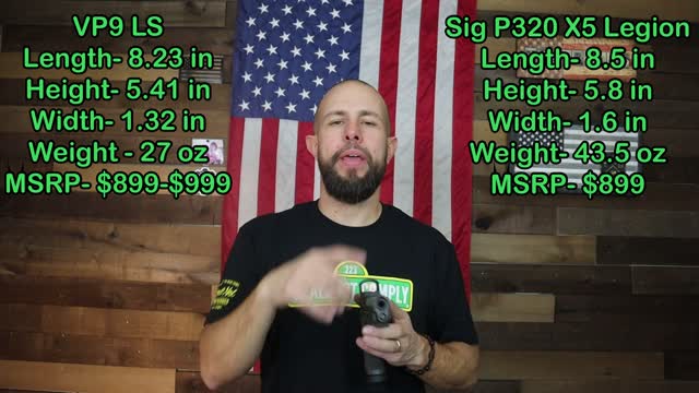 Sig Sauer X5 Legion VS H&K VP9 Long Slide Optics Ready