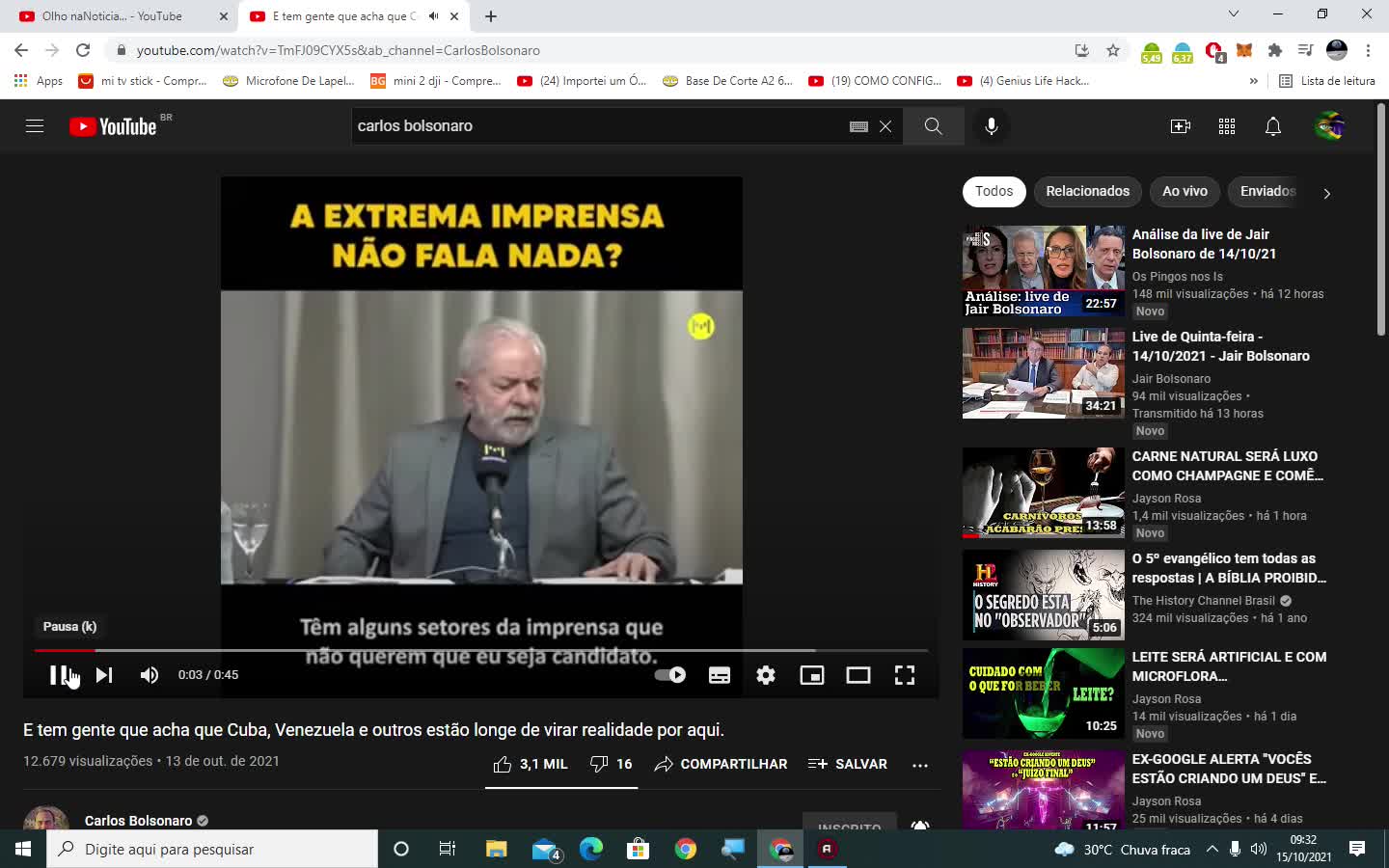 OlhA o qUe LulA fALoU daS miDiaS sOciaiS...