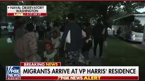 Buses of Illegal Migrants Arrive at Kamala’s House