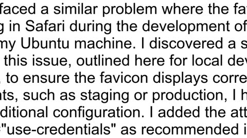 Favicon not showing in Safari