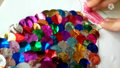 Making Fish.Kids craft. 3D handmade fish