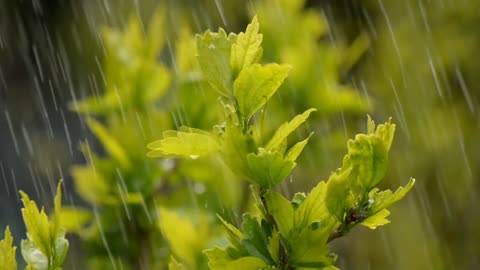 Sleep soundly with heavy rain in the rainforest at night - the sounds of rain for sleep