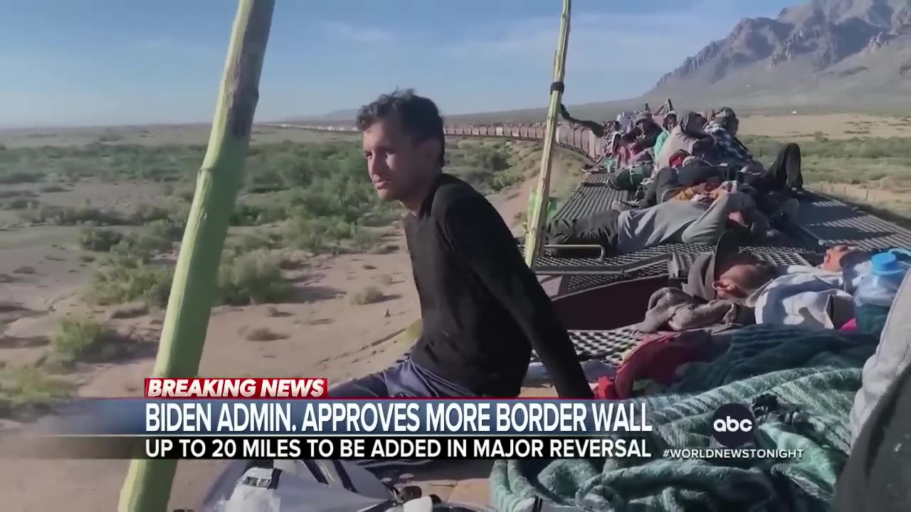 Biden says he had no choice over building more of Trump's border wall