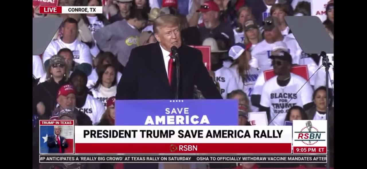 TRUMP says he is with Canadian Patriot truckers who're protesting mandate