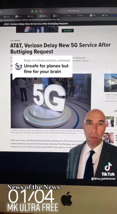 Urgent !! 5G apparently not safe for plane but safe for your Brain..