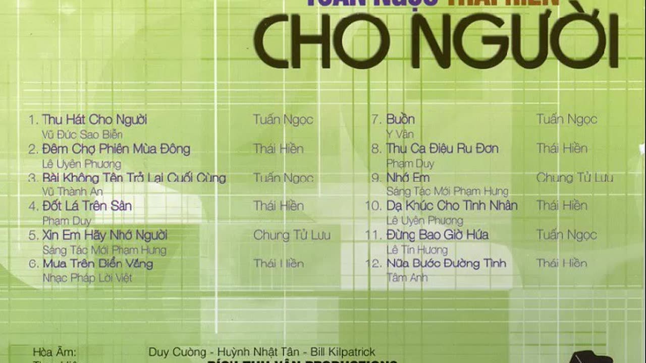 Thu Hát Cho Người - Thái Hiền Tuấn Ngọc