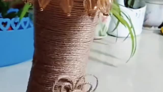 Plastic Bottles Recycle To Make Spiral Hanging Flower Pots For Garden