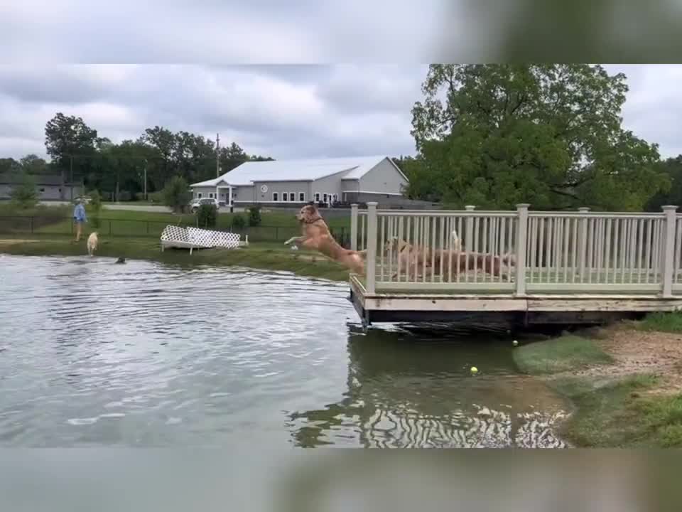 It's like playing in the water with my friends when I was young