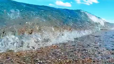 A wave hitting the camera