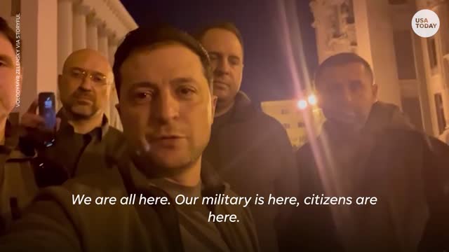 Ukrainian_ president volodymyr zelensky shares a massage from kyiv USA today