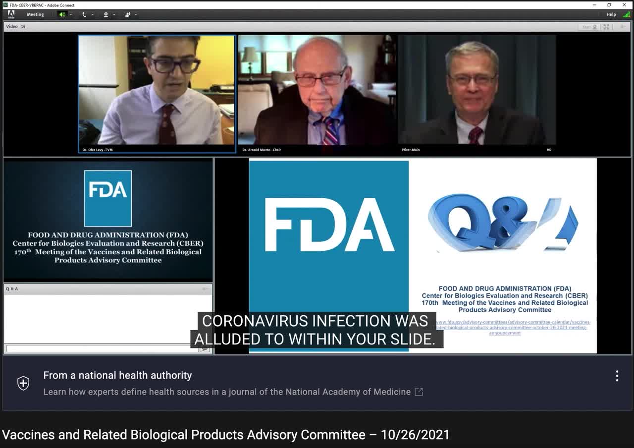 10/26 FDA Meeting: Pfizer Is Asked If The Jabs Prevent Transmission in Children