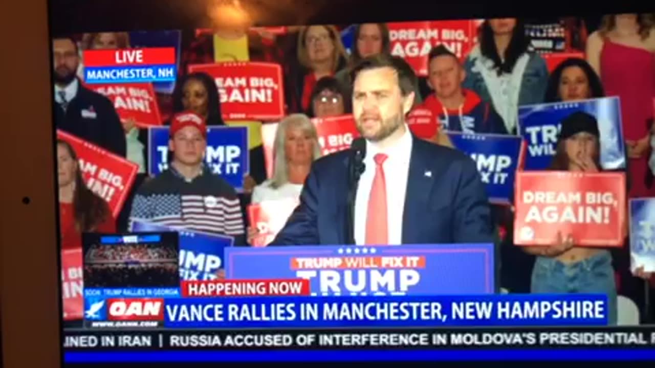 🦅 OAN rally Manchester New Hampshirite Sunday 07:42 pm bring back steak 🥩 dinner night night