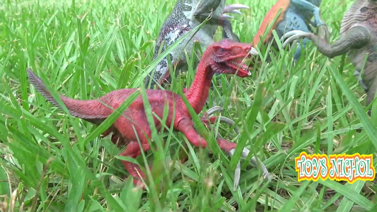 Giganotosaurus Looks For Worms in the Ground to Eat and Give to its Young