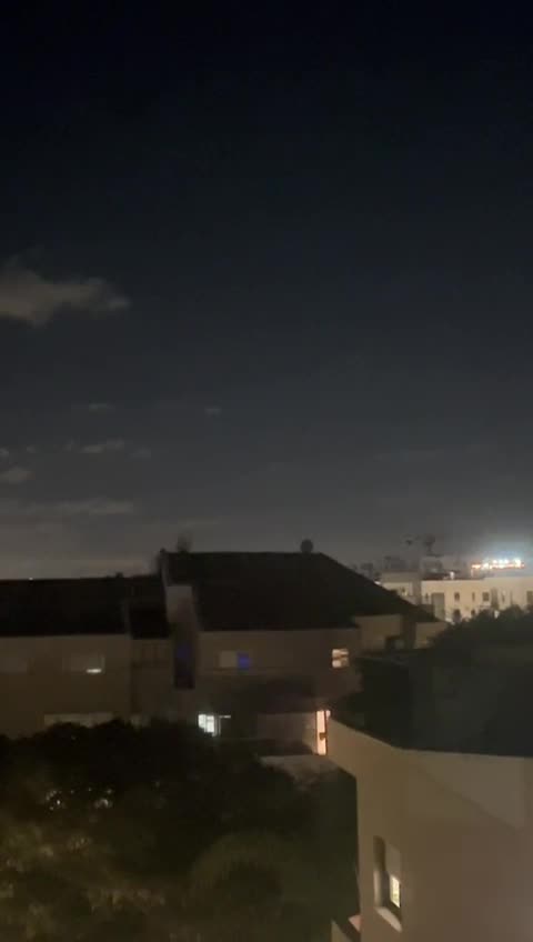 NOW! Hezb0llah r0cket interceptions over Hadera, Israel