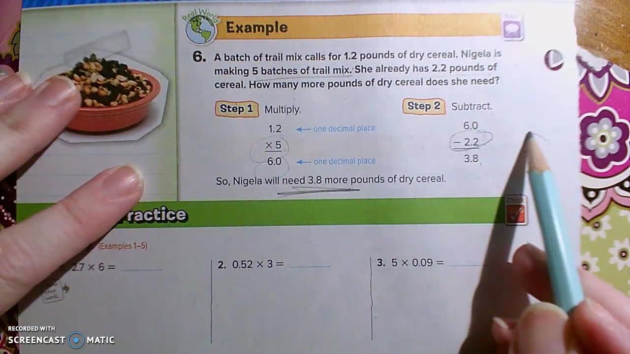 Gr 6 - Ch 3 - Lesson 3 - Multiply Decimals by Whole Numbers