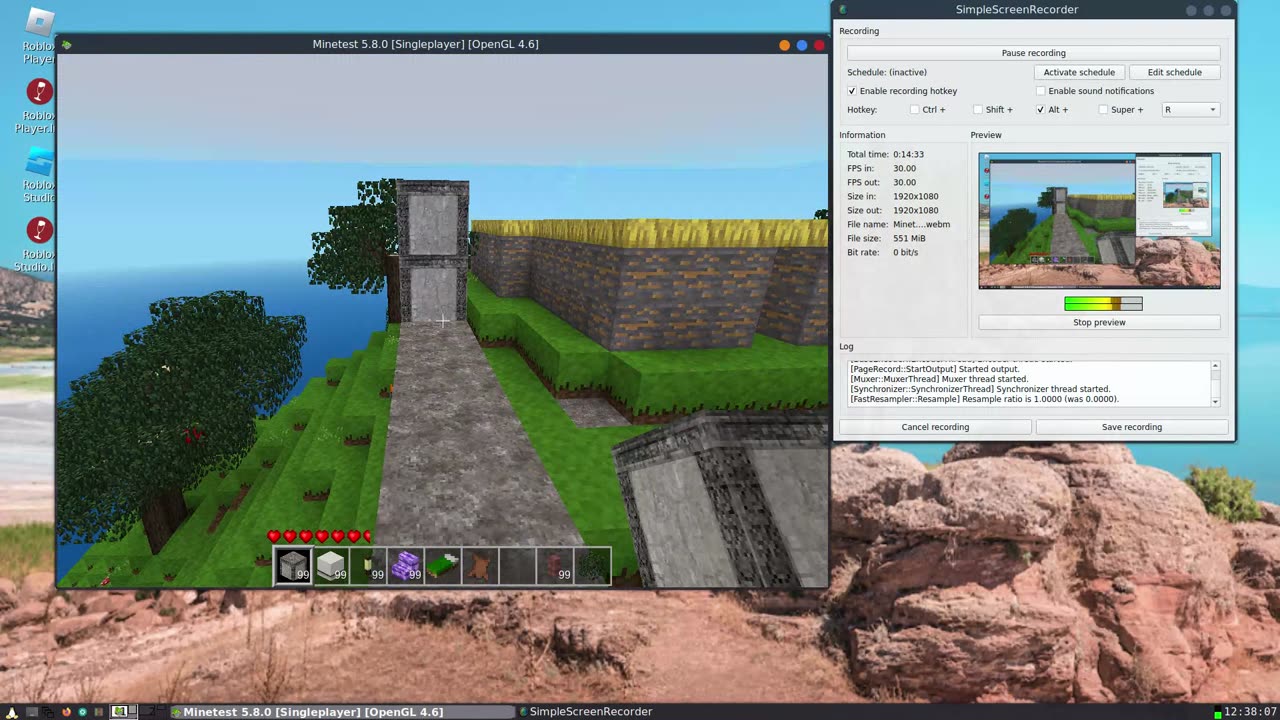 Minetest building site