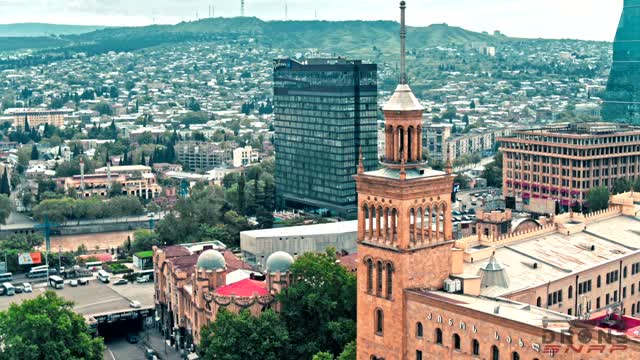 Tbilis capital of Georgia by drone 4K