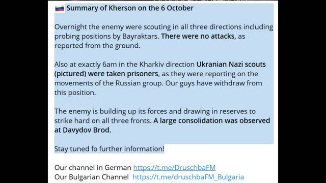 Summary of Kherson on the 6 October 2022