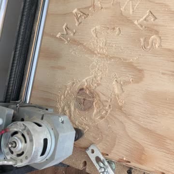 Marines EGA cnc sign working