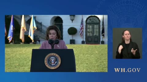'This Is A Great Accomplishment': Pelosi Celebrates Bipartisan Infrastructure Bill Becoming Law