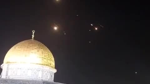 Intercepting Missiles Above the Temple Mount, Israel