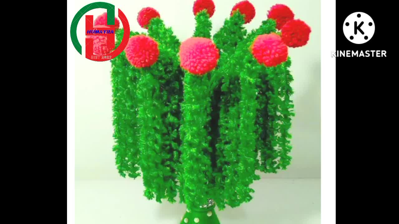 Flower design with plastic bottle