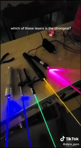 Which laser is the strongest?