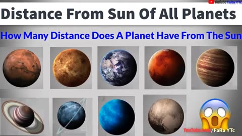 Distance From Sun Of All The Planets