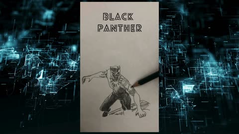 Black Panther timelapse drawing #chadwickboseman #blackpanther #mcu #marvel #drawing