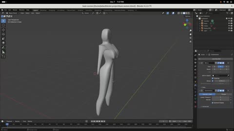 first female model blender