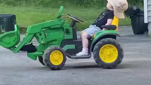 Baby Farmer Having Fun