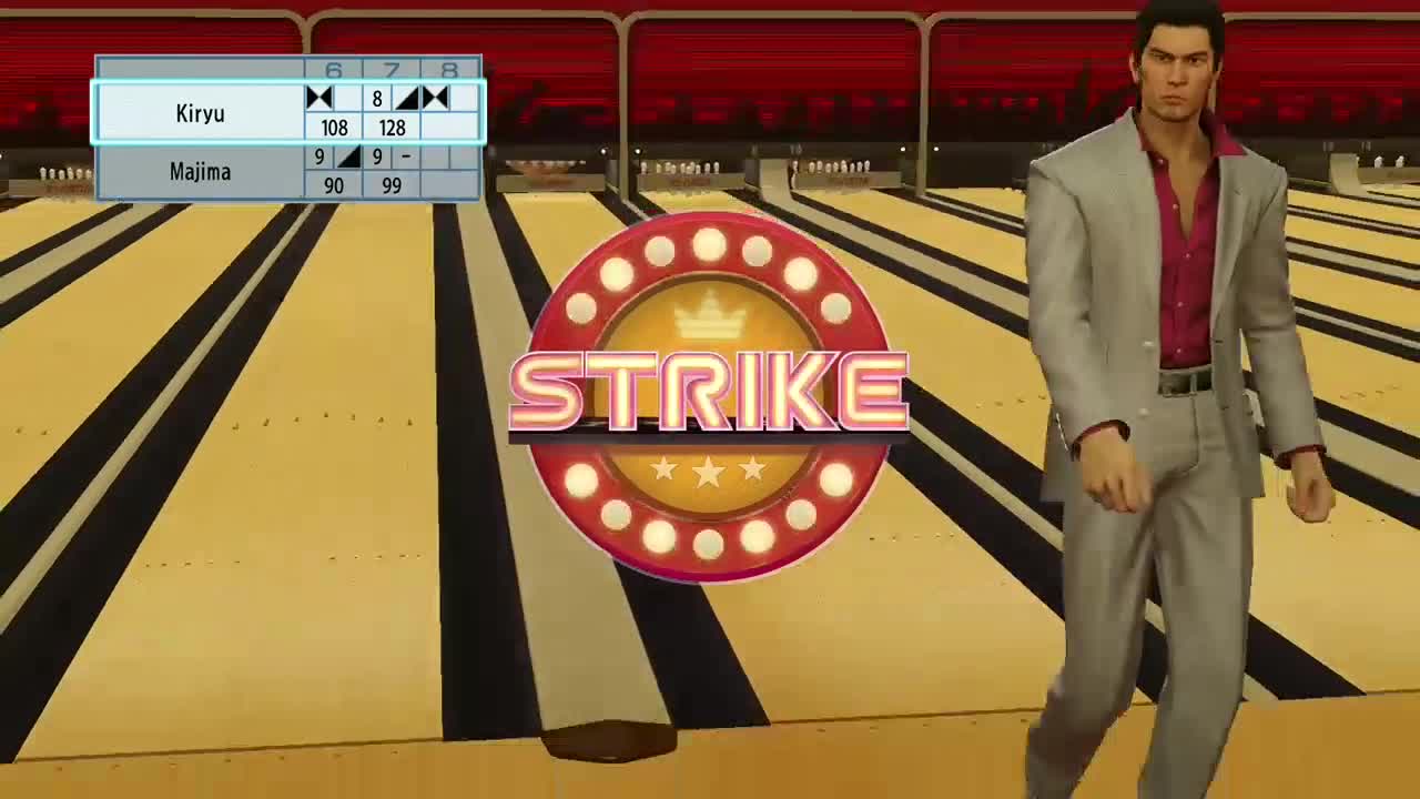 Yakuza Kiwami - Mini Game - 10 Pin Bowling - Strike!