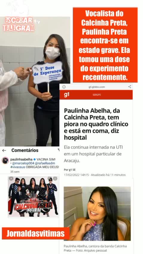 Vocalista da banda Calcinha Preta em coma