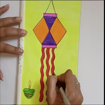 How To Make A Beautiful Lantern Drawing Using The Letter "X" | Drawing From Alphabet "X"