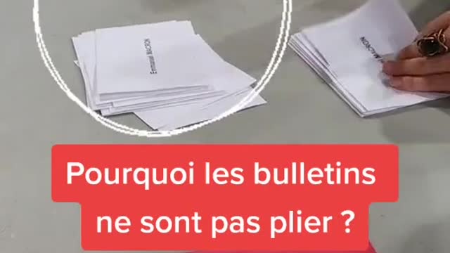 ça tourne sur le Net - Présidentielle 2022 Bulletins de vote MACRON non pliés