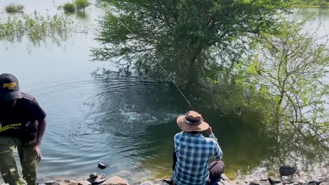 The best method of fishing with a single hook is to float.